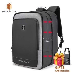 HUNTER 40L Grande Capacité ARCTIC Hommes Sacs À Dos Extensible USB De Charge Mâle 17 pouces Ordinateur Portable Sacs Étanche Voyage D'affaires Sac 202211