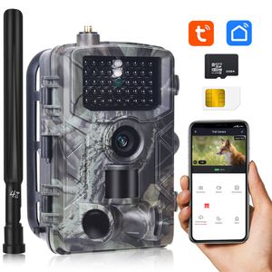 Hunting Cameras 30MP 2K 4G Outdoor Infrared Camera Remote Mobile APP Control to View Po Video Night Vision Trap Game Waterproof Cam 230620