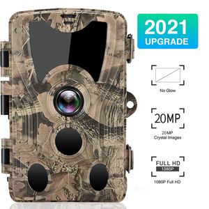 Caméras de chasse en plein air Faune 20MP HD 1080P Trail Camera Vision nocturne Accessoires de chasse IP66 Étanche Wildlife Game Cam Thermique Portée 230614