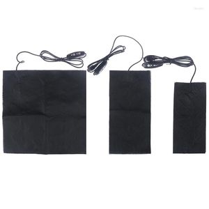 Vestes de chasse 3 Styles Film chauffant USB Tapis de fièvre thermique d'hiver électrique 5V Coussin en fibre de carbone Chauffe-main pour coussin de taille avec interrupteur