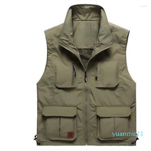 Chaquetas de caza para hombre, de secado rápido, con varios bolsillos, para pesca, senderismo, viajes, chaleco fino, montañismo al aire libre, Drift, publicidad, pografía