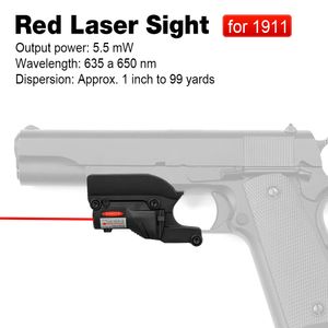 Portée de chasse dispositif Laser rouge vue pour 1911 avec rainures latérales convient à la chasse en plein air CL20-0022