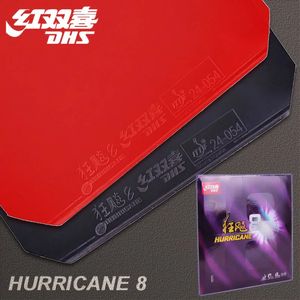 Hurricane 8 – caoutchouc de Tennis de Table élastique à haute adhérence, pour boucle de vitesse, boutons de Ping-Pong avec éponge Dense 240131