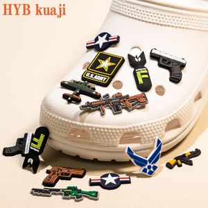 HYBkuaji personnalisé armes de poing populaires charmes de chaussures chaussures en gros décorations pvc boucles pour chaussures