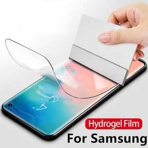 Film Hydrogel protecteur d'écran, couverture complète, Film TPU souple transparent VS verre trempé pour Samsung Note 10 S10 S9 S8 Plus S7 Edge