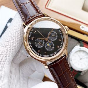I-003 42mm montre de luxe montres pour hommes Mouvement mécanique entièrement automatique top 316 boîtier de montre en acier fin Calendrier affichage de la phase lunaire Montres-bracelets