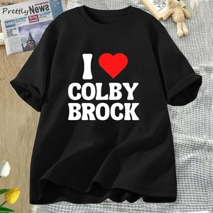 Amo a Herat Colby Brock Sam Colby Men camisetas de algodón Camiseta de manga corta Camiseta Casual 90S Estética y2k Babydoll Shirt 240409