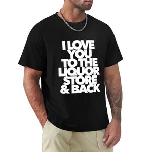 Je t'aime au magasin d'alcool et au dos papa maman T-Shirt fans de sport vêtements vintage chemises d'entraînement pour hommes 240314