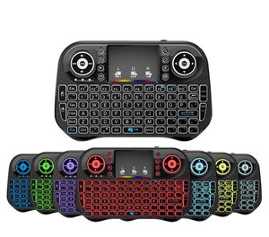 I10 Air Mouse Keyboard 7 colores retroiluminados Mini teclado inalámbrico compatible con Bluetooth Gamepad PC Laptop