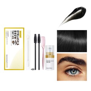 Ibcccndc sourcils en forme de sourcils parfaits percer les sourcils naturels crème noir semi-permanent ensemble de coloration imperméable longue durée durable pas facile à décolorer maquillage sourcils