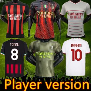 IBRAHIMOVIC 22 23 camisetas de fútbol del jugador KOCHE GIROUD AC MILANS DE KETELAERE R. LEAO TONALI THEO camiseta de fútbol conjunto especial cuarto 4to uniformes de hombres