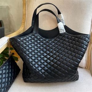 Sac maxi fourre-tout sac de créateur femme de luxe sac à main monteuse en cuir y en cuir grande capacité sac à provisions noires 2 tailles