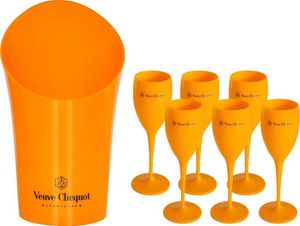 Eco-Friendly Party Supplies Set, Acrylic Ice Bucket & Tongs, Champagne Flutes, Plastic Cups, Bar Sets for Cocktail Celebrations