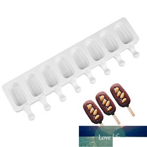 Herramientas de helado 8 Rejilla Sile Mold Jugo congelado Popsicle Maker Lolly Mod Postre Forma con palos de madera Herramienta Diy Mods Tray Factory Pr Dha6O