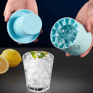 Ice Cream Tools Cylinder Silicone Ice Cube Mold Quickly Freeze Silicone Ice Maker Ice Cup Creative Cylinder Ice Bucket Whiskey Beer Maker x0714