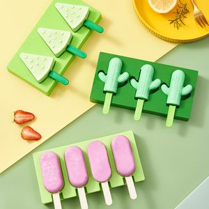 Ensemble de 2 outils pour crème glacée Popsicle Mold Homemade Easy Release Ice Cream Maker Réutilisable DIY Pop Moulds with Lid Sticks for Kids Enfants Sans BPA 230512