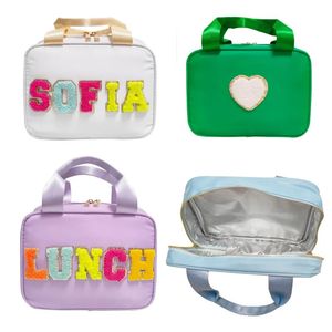 Paquetes de hielo Bolsas isotérmicas Caja de almuerzo de muy buen gusto de nylon Bolsa con aislamiento grande Reutilizable Estudiante Niños Tote Cooler Bolsa de almuerzo para viajes escolares Picnic 231201