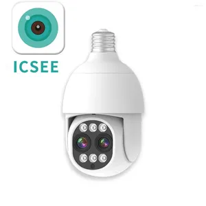 ICSEE APP E27 CABEZA DE LA LAMP LAMPLA 10x Zoom PTZ IP Dome Camera AI Detección Humanoides Seguridad Auto Seguridad Baby Monitor