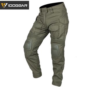 Pantalon de Combat IDOGEAR G3 avec genouillères pantalon tactique militaire Airsoft gamme CP Gen3 vert CT coton polyester 3201 240103