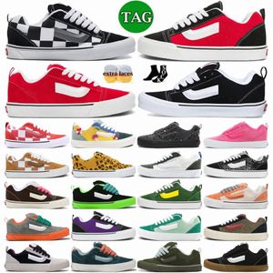 Knu Skool Vanse Sneakers Mega Check Black Red Plateforme Urple Navy Off Gum Green Yellow Charcoal Vault Mran Potato Leopard Asphalt Goldeaqzv #