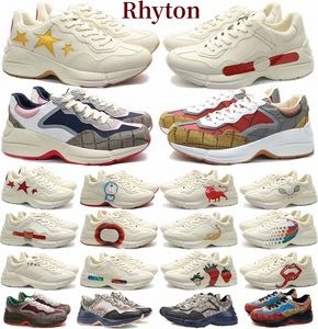Chaussures de designer Rython G Multicolor White Sneakers 100 Beige Vintage Logo Stars 25 Vave de la femme Gray Navy Print Men Femmes Femmes Casual Sho1xsh #