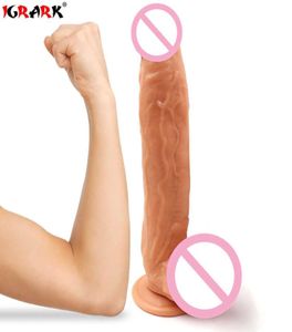 Igrark super long gros gode énorme 118 pouces 30cm de gode anal toys pour femme pénis réaliste gière géante gode de tasse d'aspiration 210407216058