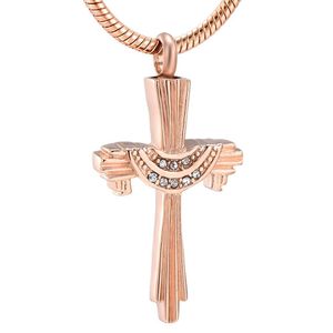 IJD12232 bijoux de crémation en or Rose cercueil d'urne funéraire pour les proches cendres bijoux souvenir en acier inoxydable 316L 251O