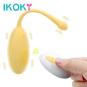 IKOKY culotte vibrant oeuf portable gode vibrateur point G stimulateur de Clitoris télécommande sans fil 12 vitesses jouets sexy pour les femmes