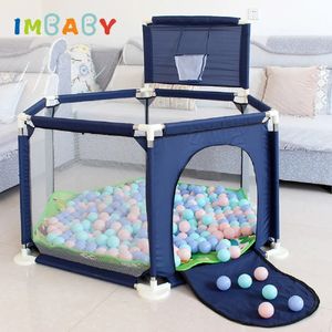 IMBABY – parc à balles de piscine pour enfants, clôture de terrain de jeu pour nourrissons, couleur unie, garde-corps de sécurité, jouet de parc intérieur sans balle 240220