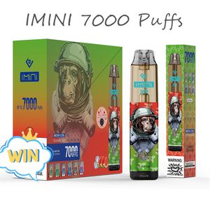 Imini Tornado Puff 7000 Disposable Vape Pen E Cigarette Rechargeable Battery Mesh Coil 15ml 10K Big Puff 20 FLAVORS FLAVORS EN 4 JOURS Suisse Lithuanie Market