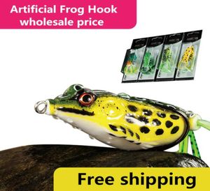 Imitation Artificial Soft Rubber Plastic Frog Lere 45cm8g 5cm11g 55cm14g Frog Frog Snakehead Boîte Bait 6201592