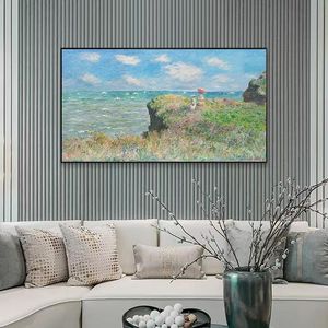 Impressionniste paysage marin toile peinture à l'huile 100% peint à la main célèbre artiste Monet reproduction Arts maison décoration murale photos pour salon A 671