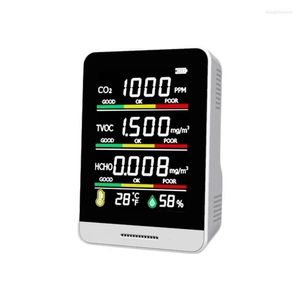 In 1 CO2 Meter Digital Temperature Humidity Sensor Tester Air Quality Monitor Carbon Dioxide Tvoc Hcho Detector