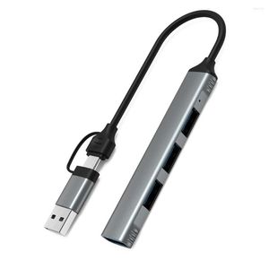 En 1 hub tipo C estación de acoplamiento de doble cabezal teléfonos móviles multipuerto portátiles transferencia de datos accesorios divisores de Cable USB3.0