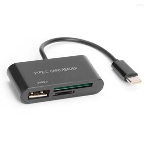 En 1 USB C HUB Tipo a USB2.0 TF Memory Card Reader OTG Adapter Converter Conchip and Play Conveniente Operación rápida