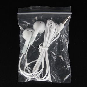 Écouteurs intra-auriculaires jetables blancs, oreillettes stéréo filaires de 3.5mm, pour téléphone portable, PC et tablette