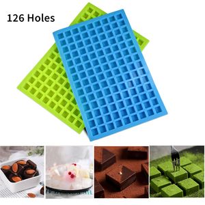 En gros 126 treillis carré moules à glace outils gelée cuisson Silicone fête moule décoration chocolat gâteau Cube plateau bonbons cuisine
