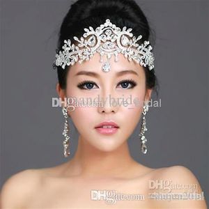 EN STOCK 2014 Couronne de mariée Superbe diadème de cristal de mariée Swarovski Accessoires de cheveux de couronne de mariage CheapvProm Pageant Accesso288Q