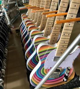 En stock Shop Custom Rainbow Bullseye Electric Guitar Humbucker Pickup Vintage Tuners Chrome matériel Ship Out immédiatement5881630