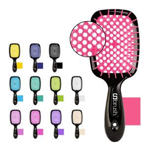 EN stock !! Débrosser la brosse à cheveux démêlante Brosse démêlante Brosse à cheveux antistatique Peigne à palette Facile à utiliser humide ou sec Poils flexibles Tous les types de cheveux Longs Épais Bouclés