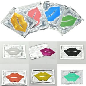 Pink White Gold Lip Mask Pads Humedad esencia Crystal Collagen Patch Patch Face Care Beauty Cosmética
