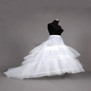 En Stock, nuevos vestidos de novia de cola larga, 3 enagua de aros, enagua de crinolina, vestido de falda deslizante para mujer, Petticoat221L