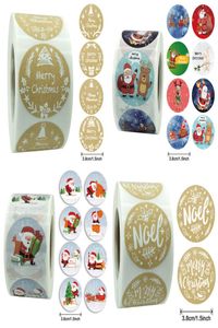 Pouce 15 joyeux Noël autocollants grandes grandes cartes de vacances enveloppes de cadeaux de Noël Favors Favors Favors for Kid Scrapbooking 57981840