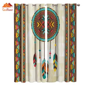 Indian Feather Dream Catcher Art Window Curtains Salon Roard Tissu extérieur rideaux Curtain Home Decor