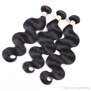 Extensions de cheveux indiens teintables naturels brésiliens péruviens malaisiens cheveux vierges paquets vague de corps tissage de cheveux humains 3 ou 4 pièces