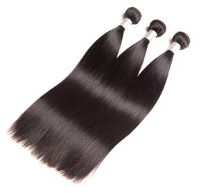 Cheveux vierges indiens un paquet droit un échantillon couleur naturelle cheveux humains tisse des trames de cheveux raides 95100gpiece6317812
