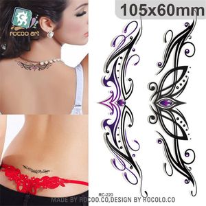 Papier de tatouages temporaires étanches individualité pour dame femmes 3d sexy couronne conception de bijoux autocollant de tatouage RC2220