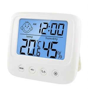 Indoor and outdoor thermometer digital hygrometer temperature humidity monitor alarm clock instrument LCD digital display electronic