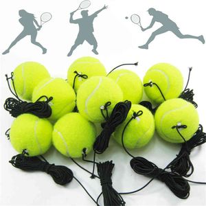 Pelota de entrenamiento de tenis profesional para interiores con cuerda elástica de 4m, cuerda de práctica de rebote, tren portátil