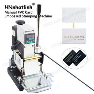 Équipement industriel 220 V/110 V LCD affichage manuel feuille chaude estampage Machine carte benne gaufrage Machine pour cartes en plastique PVC ID